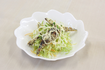 まるごとお魚のせ野菜サラダ